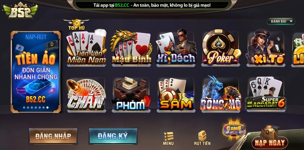 Game bài B52 – Nơi hội tụ các trò chơi phong phú
