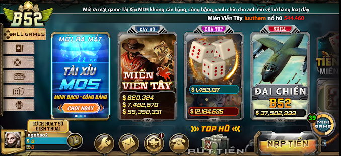 lựa chọn game bài B52 của các game thủ